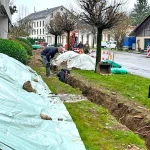 Wärmeverbund Oberdorf Kirchberg BE, März 2024, Wir sind wieder am Bauen... es geht voran!